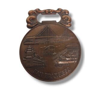 San Francisco Brass Bottle Opener Souvenir Collectable